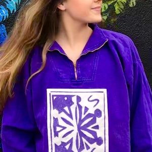 Purple sweatshirt from 80s